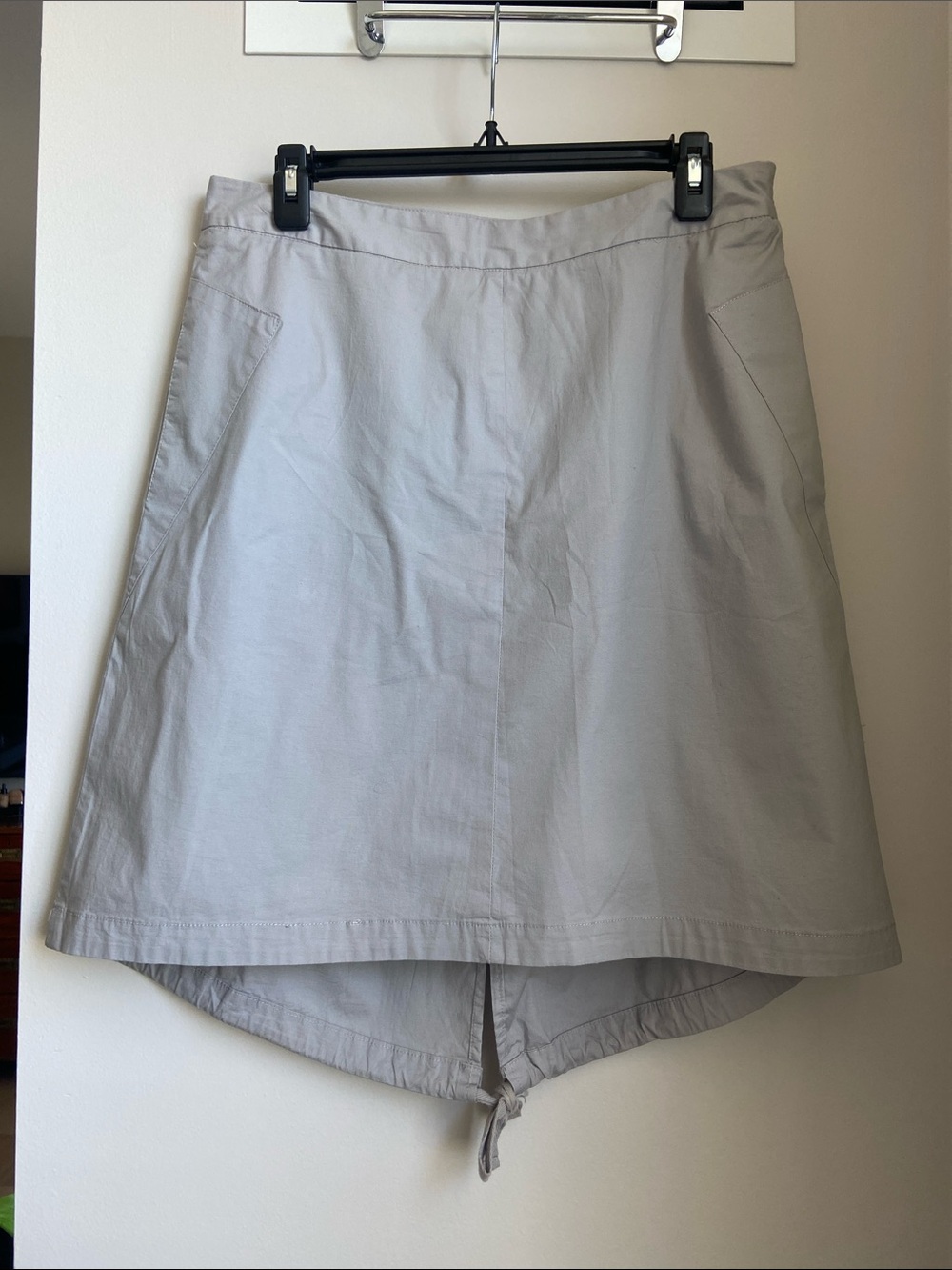 Andrea Jovine Light Gray Skirt with Hem Variation